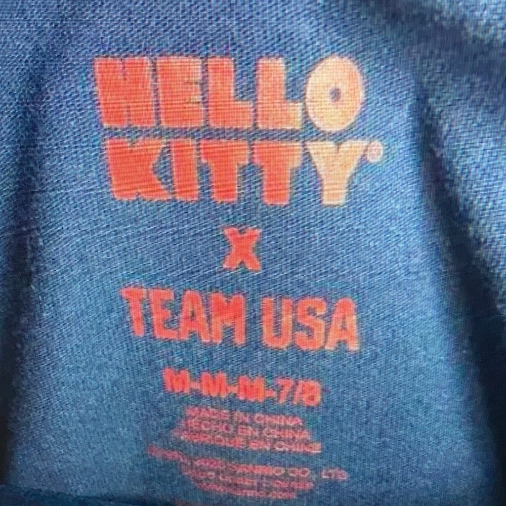 Team USA X Hello Kitty Girls Top size 7 - Picture 3 of 4
